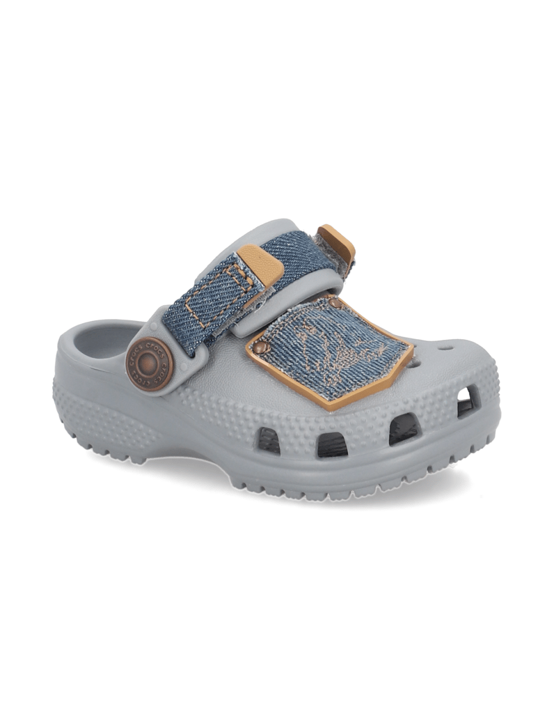 Crocs-CLASSIC-DENIM-CLOG-šedá