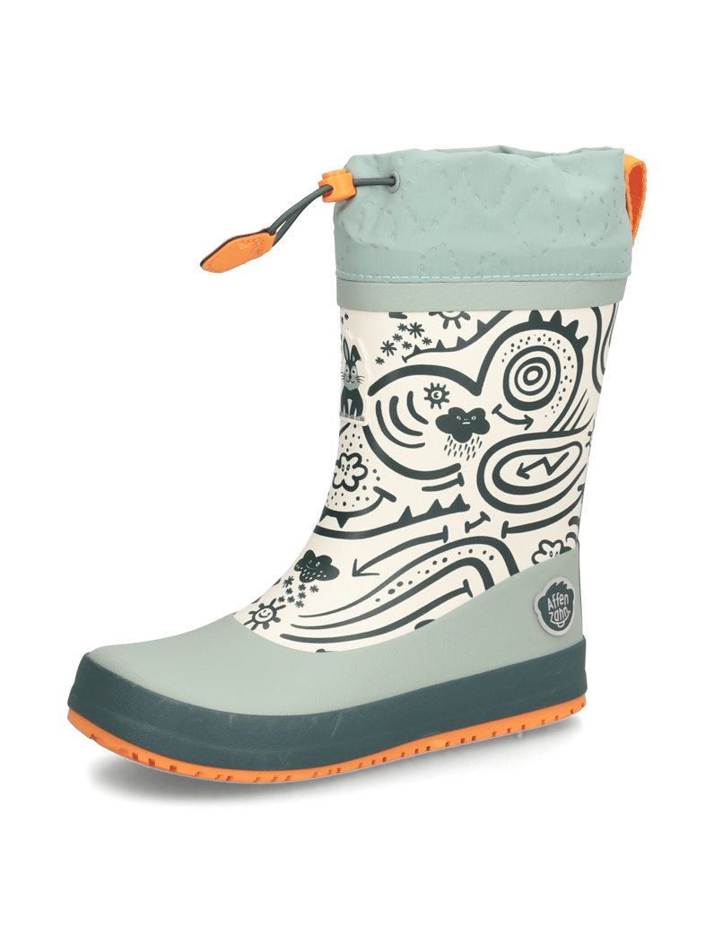 Affenzahn-Gummistiefel--Vegan-Puddly-zelena