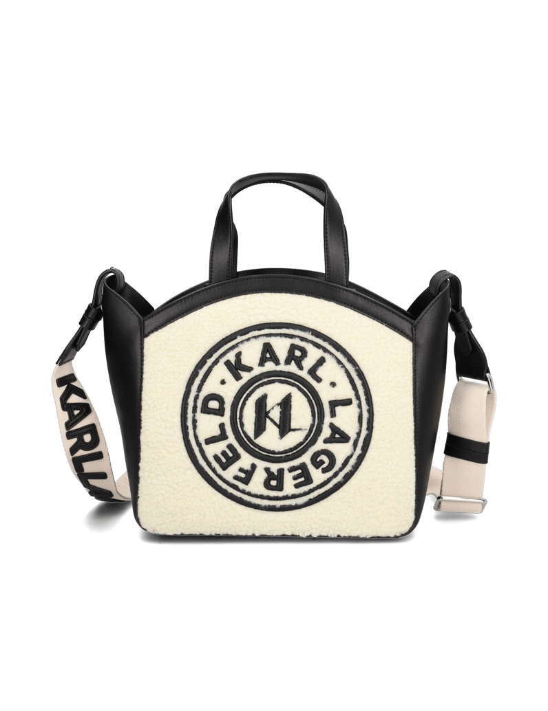 KARL-LAGERFELD-k/circle-sm-tote-shearling
