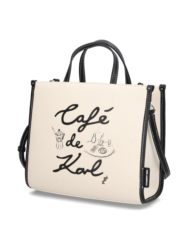 KARL-LAGERFELD-K/JP-CANVAS-SQUARE-TOTE-beige