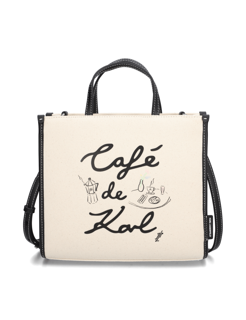 KARL-LAGERFELD-K/JP-CANVAS-SQUARE-TOTE-beige