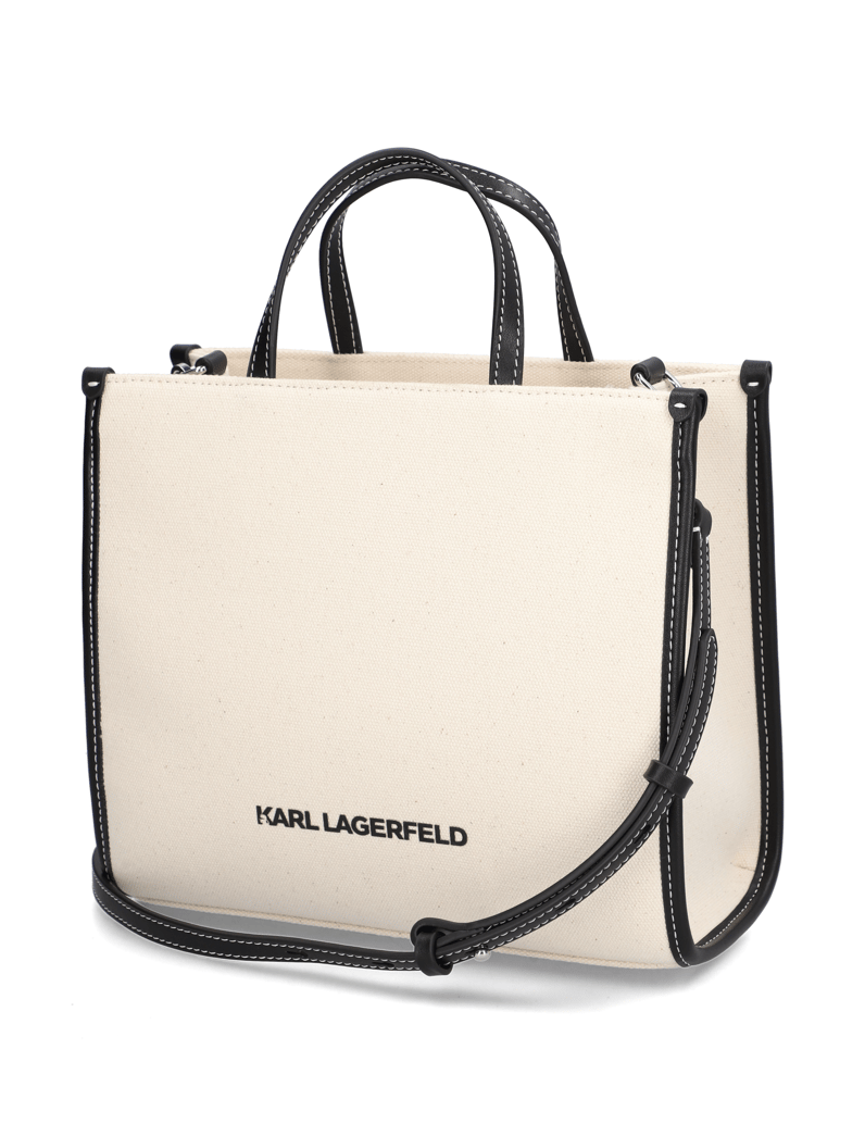 KARL-LAGERFELD-K/JP-CANVAS-SQUARE-TOTE-beige