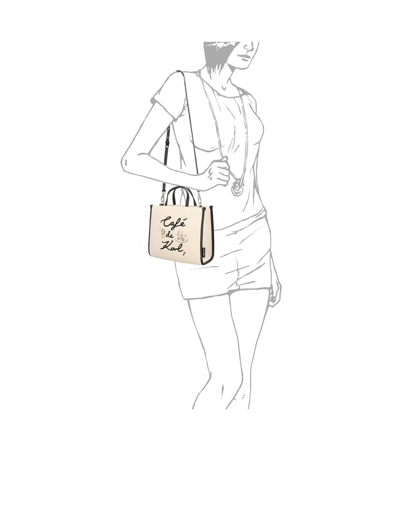 KARL-LAGERFELD-K/JP-CANVAS-SQUARE-TOTE-beige