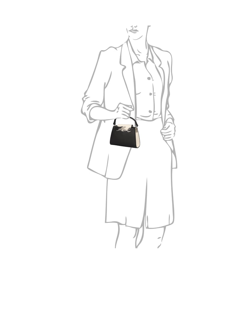 KARL-LAGERFELD-K/SIGNATURE-NANO-TPH-BAG-BL/WH-viacfarebný