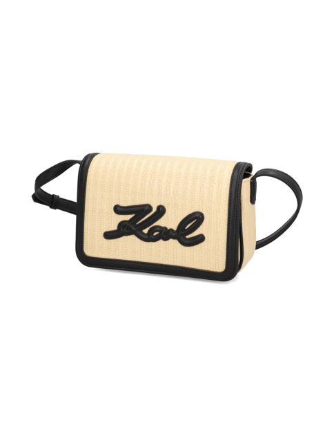 K/SIGNATURE RAFFIA CROSSBODY