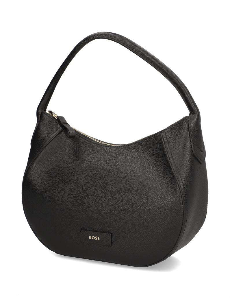 BOSS-hladká-koža-taška-cez-rameno-čierna
