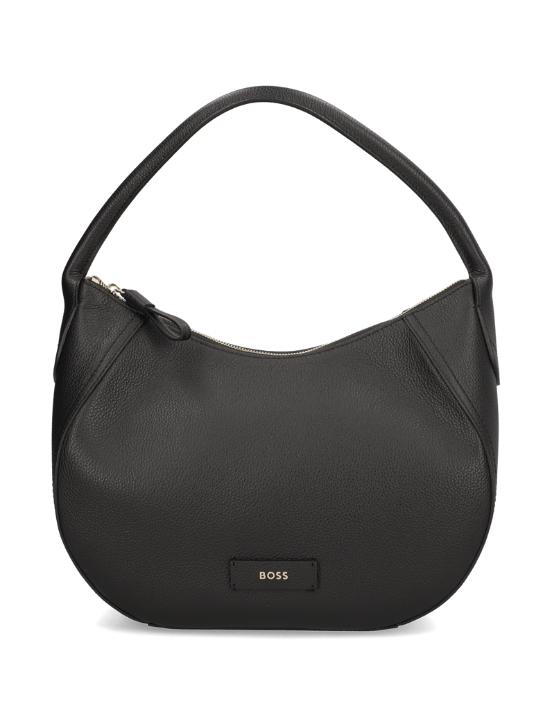 BOSS-hladká-koža-taška-cez-rameno-čierna