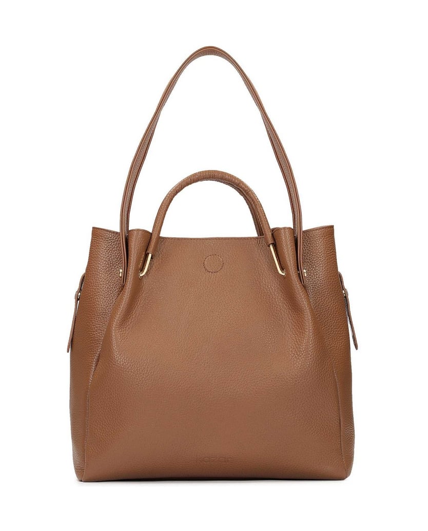 Kazar-Große-braune-Handtasche-mit-Originalgrif-braun