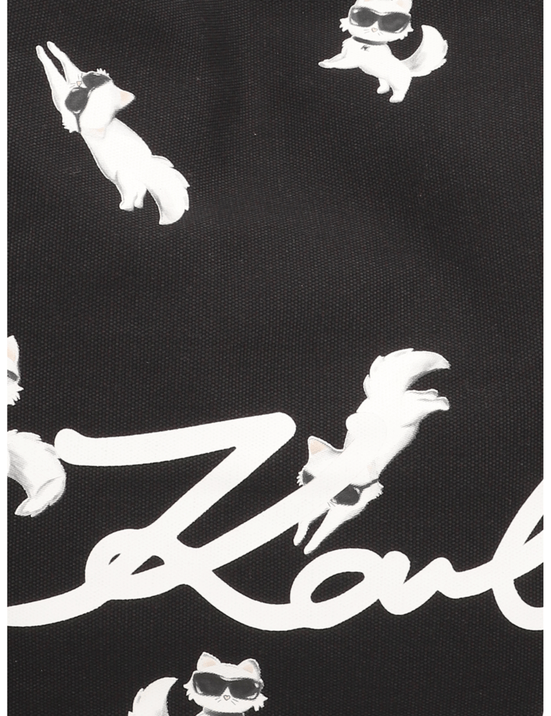KARL-LAGERFELD-IKON-CHOUPETTE-AOP-SHOPPER-černá