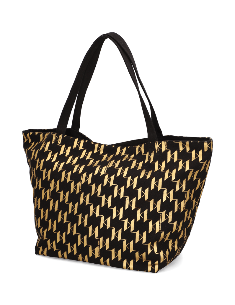 KARL-LAGERFELD-k/ikonik-metallic-canv-shopper