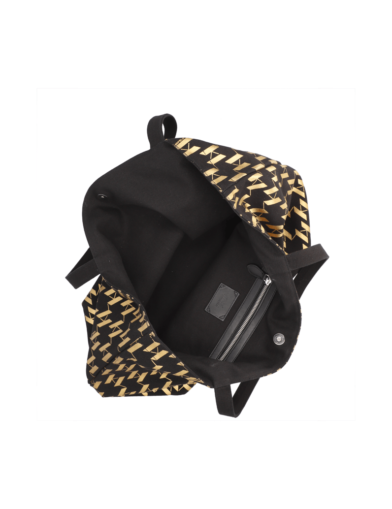 KARL-LAGERFELD-k/ikonik-metallic-canv-shopper