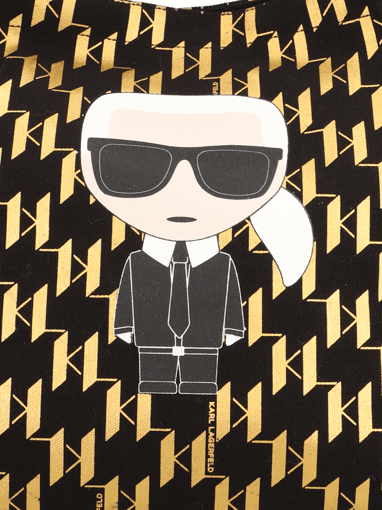 KARL-LAGERFELD-k/ikonik-metallic-canv-shopper