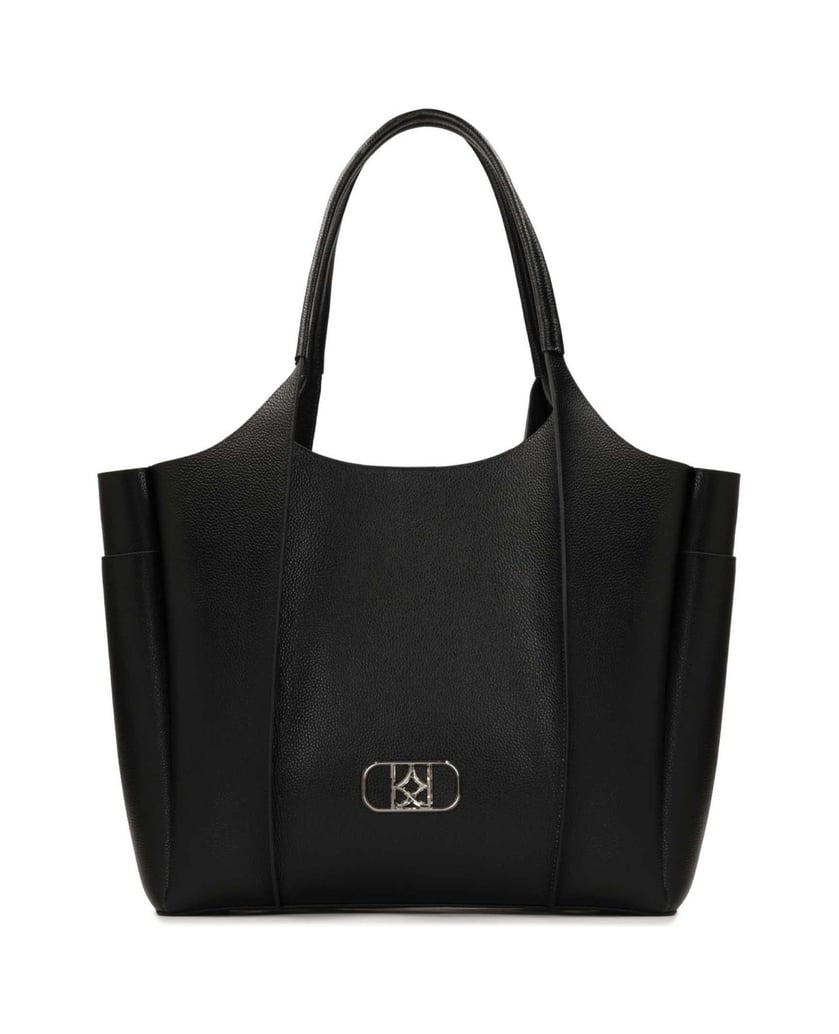 Kazar-Large-black-handbag-with-silver-hardware-čierna