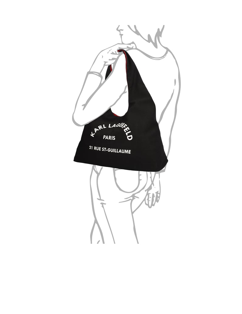 KARL-LAGERFELD-K/RSG-SLING-HOBO-BAG-črna