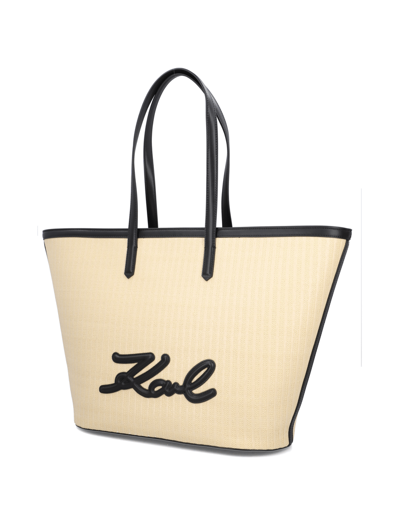 KARL-LAGERFELD-K/SIGNATURE-RAFFIA-MD-TOTE-bež
