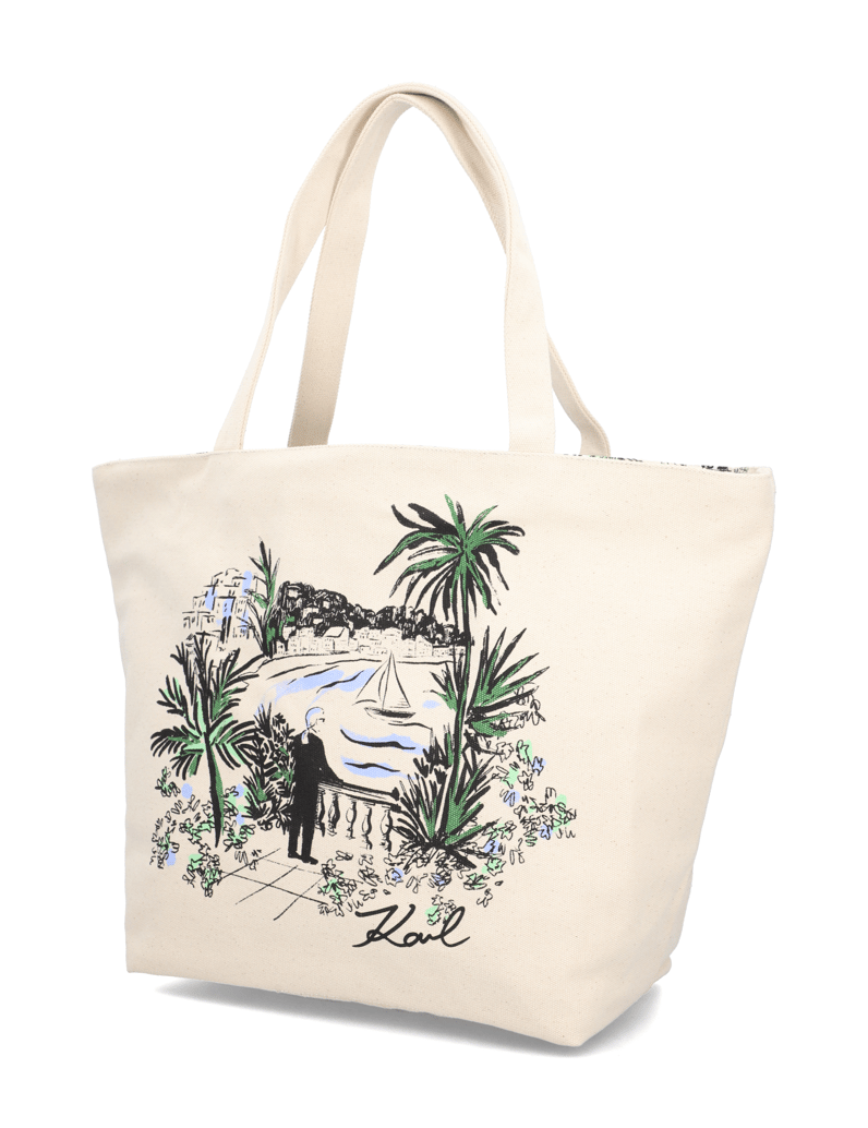 KARL-LAGERFELD-K/ESSENTIAL-REV-PRINT-SHOPPER-béžová