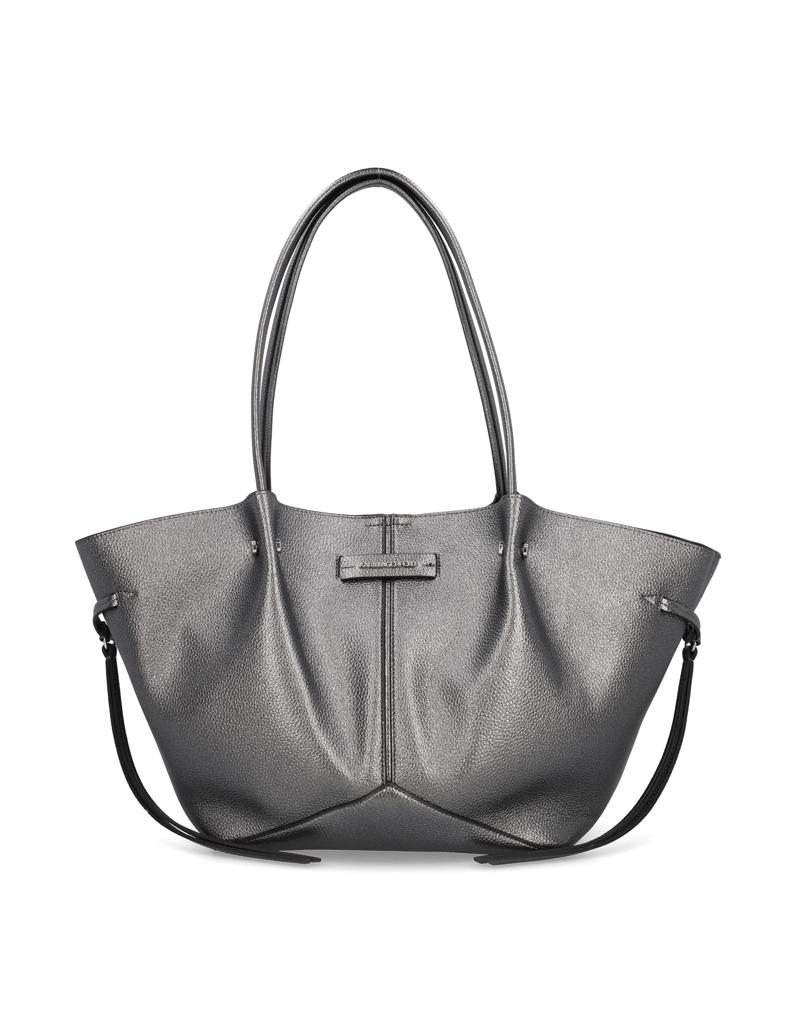 KARL-LAGERFELD-K/PIERCED-MD-TOTE-METALLIC-strieborná