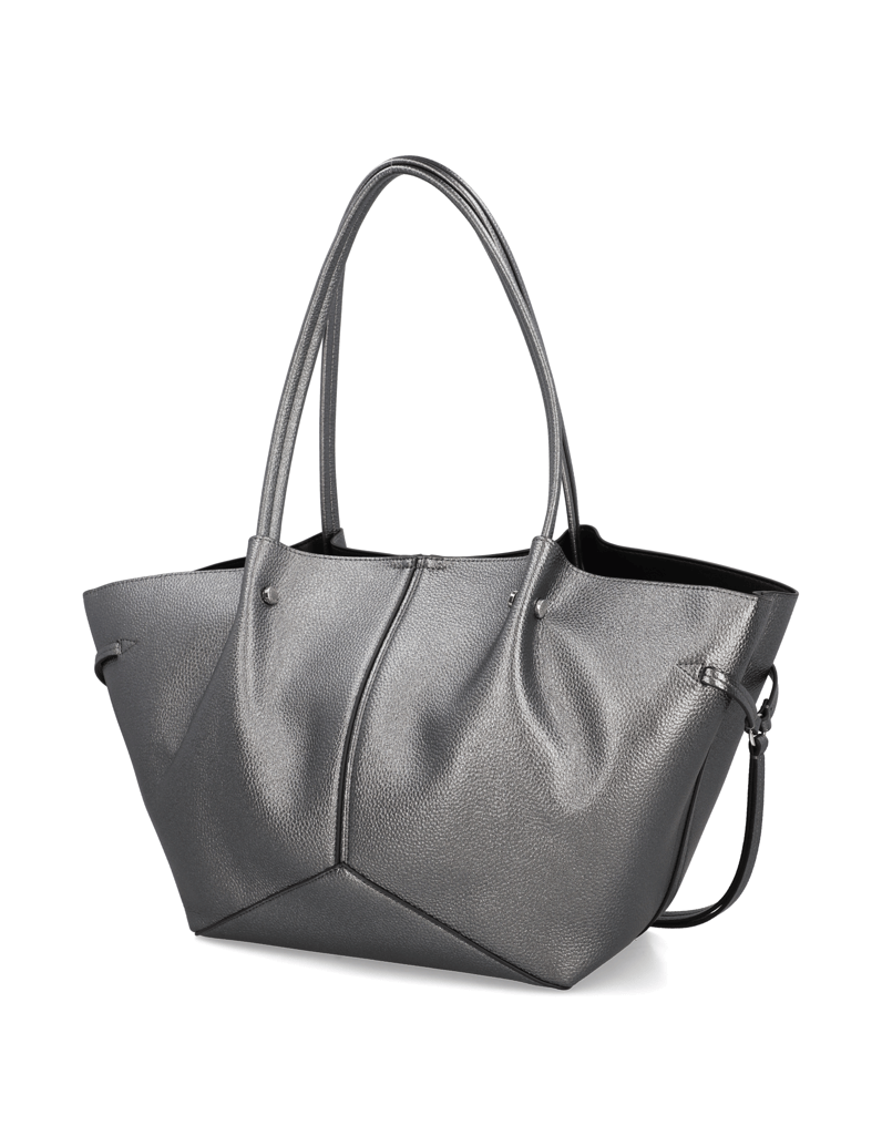 KARL-LAGERFELD-K/PIERCED-MD-TOTE-METALLIC-strieborná