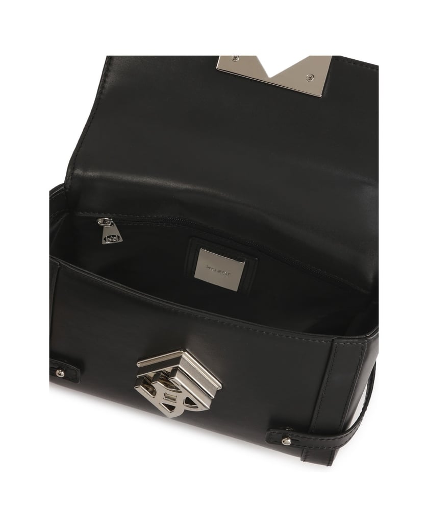 Kazar-Schwarze-Kettenhandtasche-aus-Leder-mit-schwarz