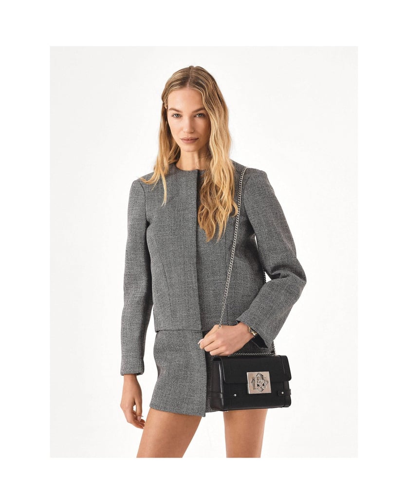 Kazar-Schwarze-Kettenhandtasche-aus-Leder-mit-schwarz