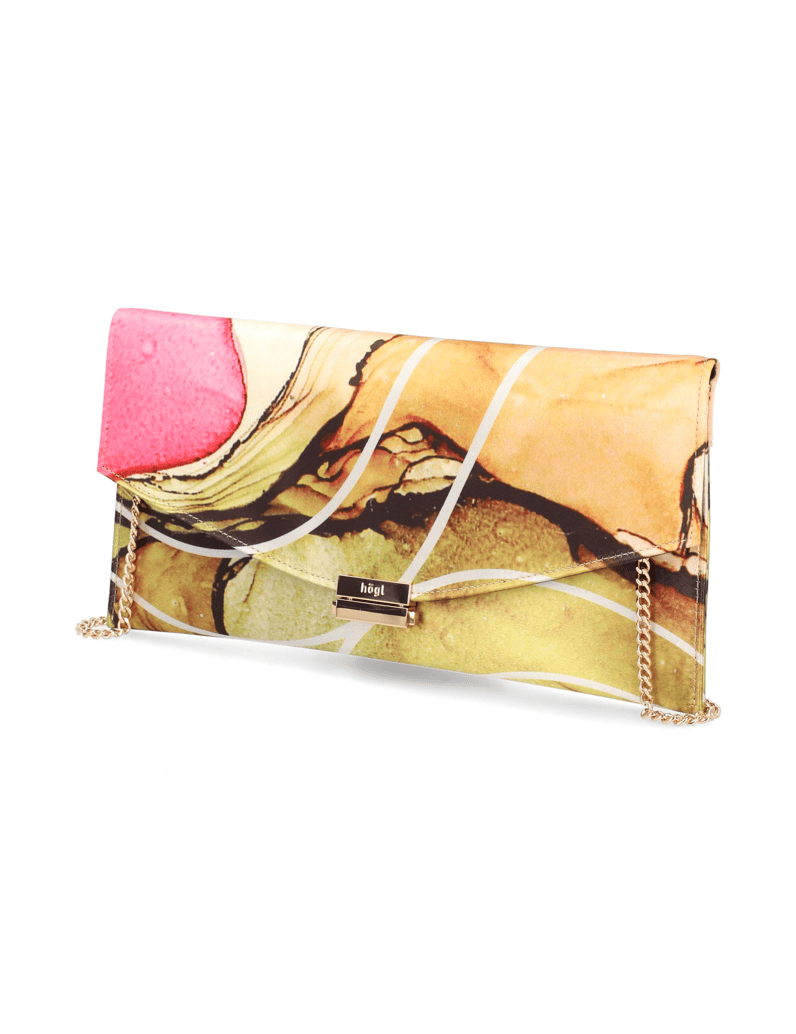 Högl-tekstil-clutch-torbica-večbarvno