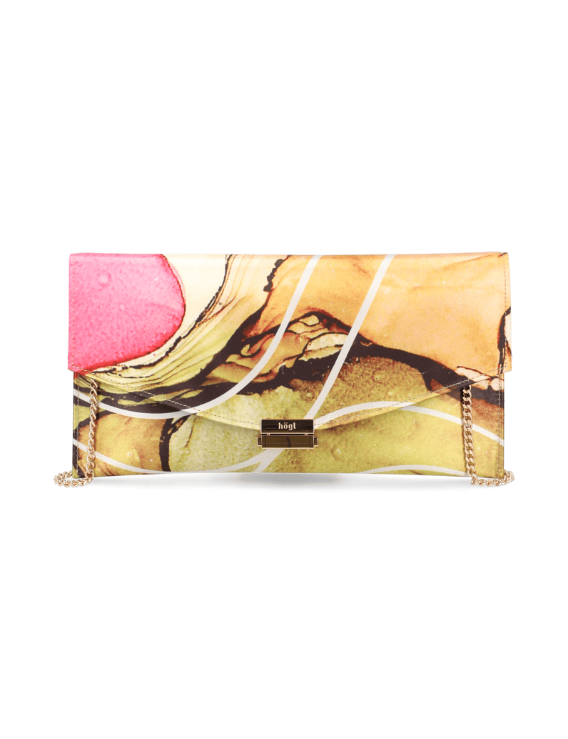 Högl-tekstil-clutch-torbica-večbarvno