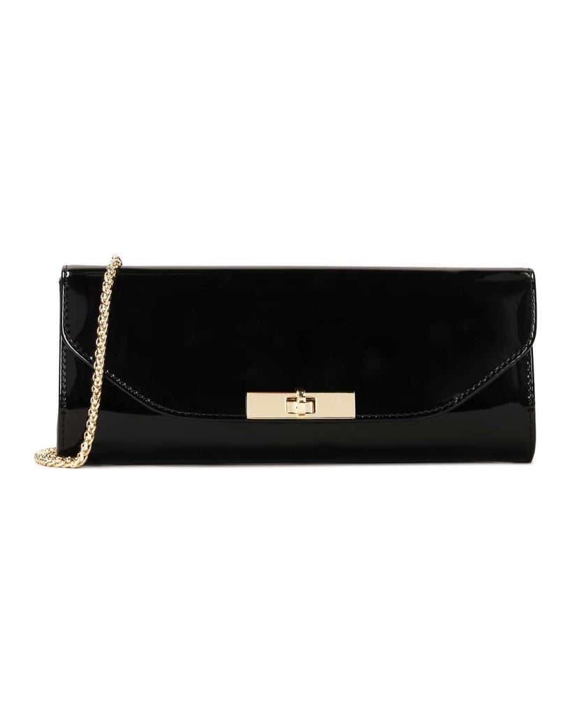 Kazar-Elegant-black-patent-leather-clutch-bag-čierna