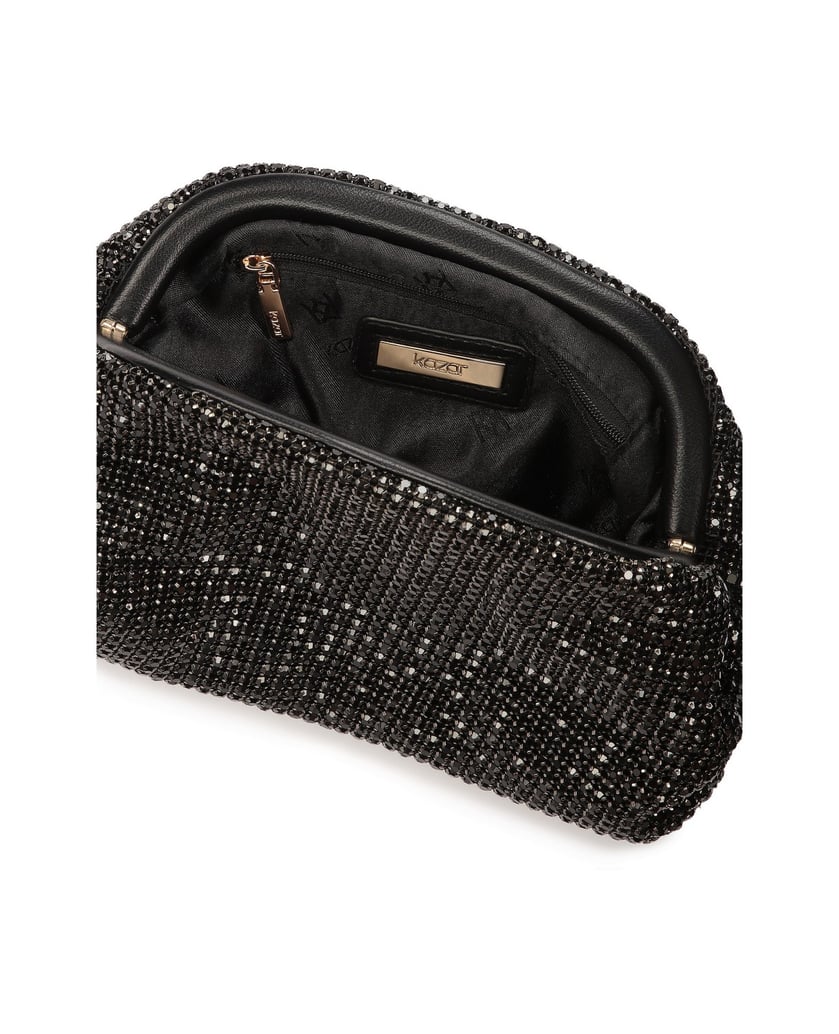 Kazar-Shiny-pouch-bag-strieborná