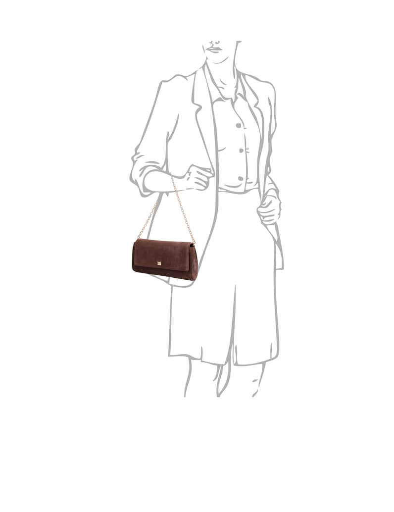 Högl-clutch-torbica-rjava