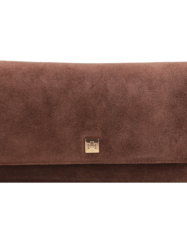Högl-clutch-torbica-rjava