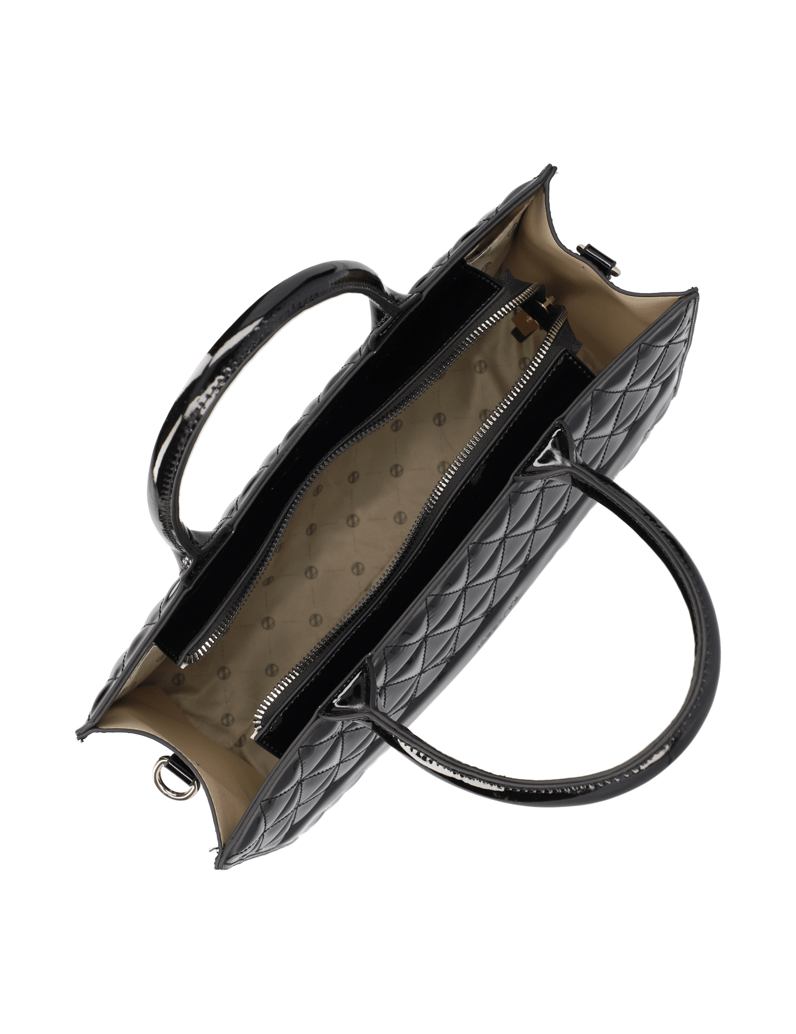 Lazzarini-Synthetik-Lack-Tasche-schwarz