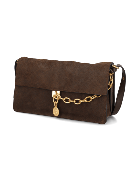 CREST LEATHER SHOUL BAG SUEMONO