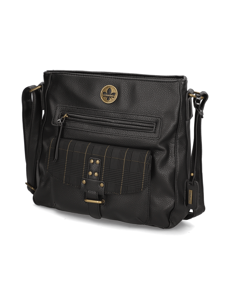 Rieker-Lederimitat-Crossover-schwarz