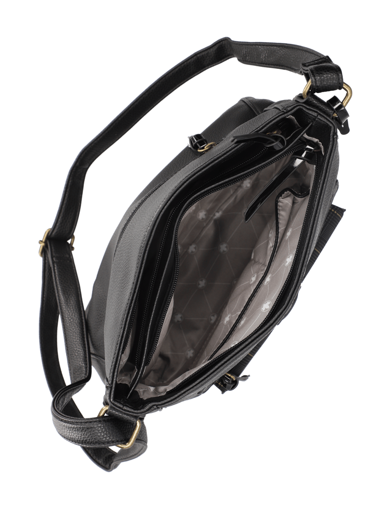 Rieker-Lederimitat-Crossover-schwarz