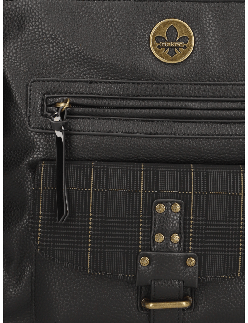 Rieker-Lederimitat-Crossover-schwarz