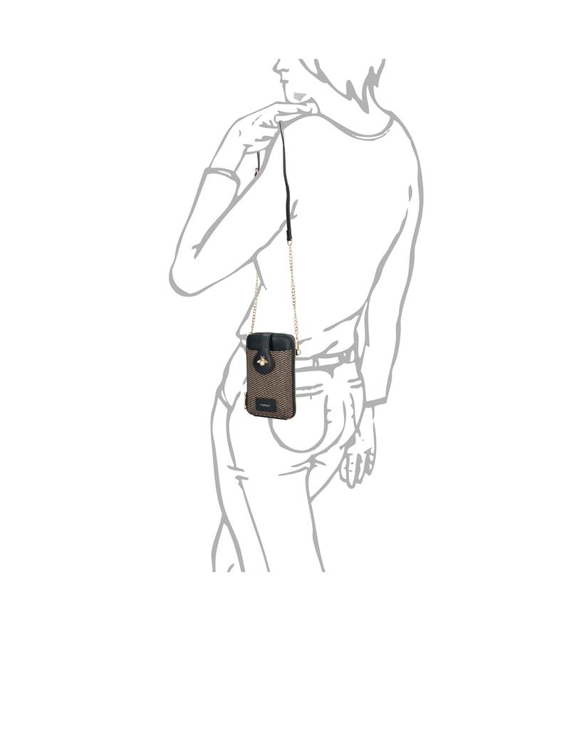 Rieker-imitácia-kože-taška-cez-rameno-čierna