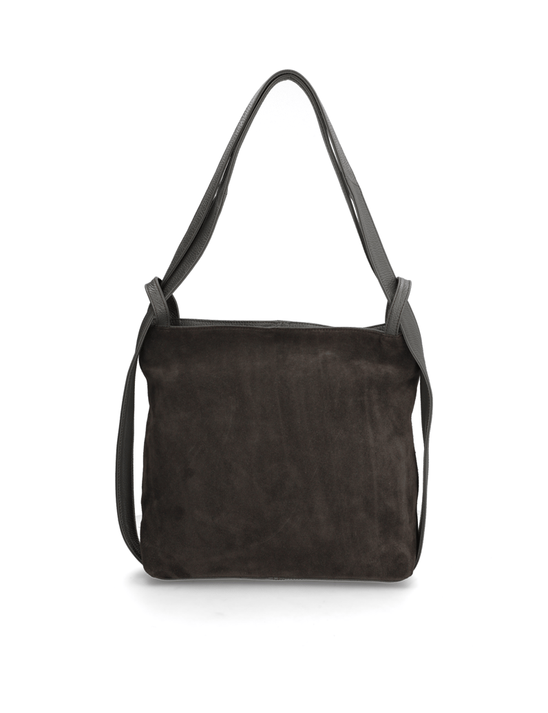 Lazzarini-velur-kabelka-Hobo-černá