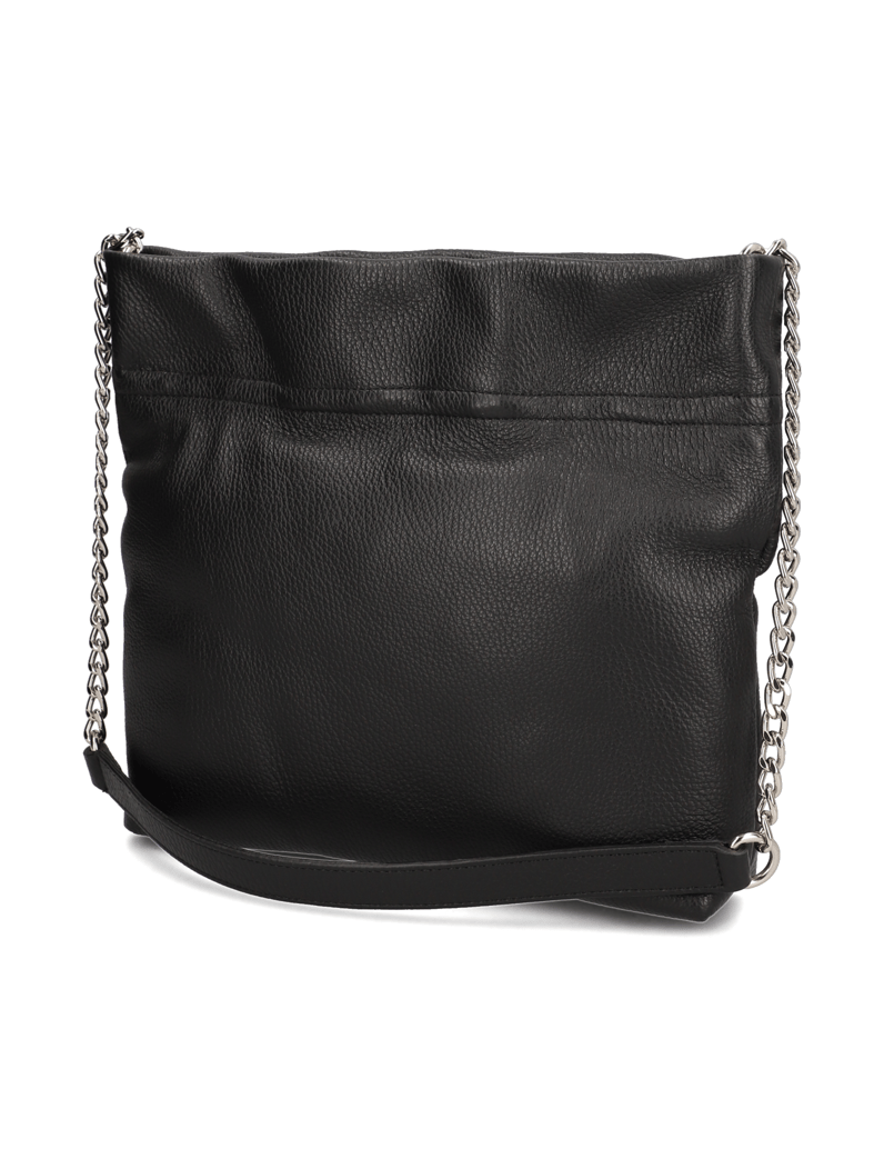 Lazzarini-hladká-kůže-kabelka-Hobo-černá