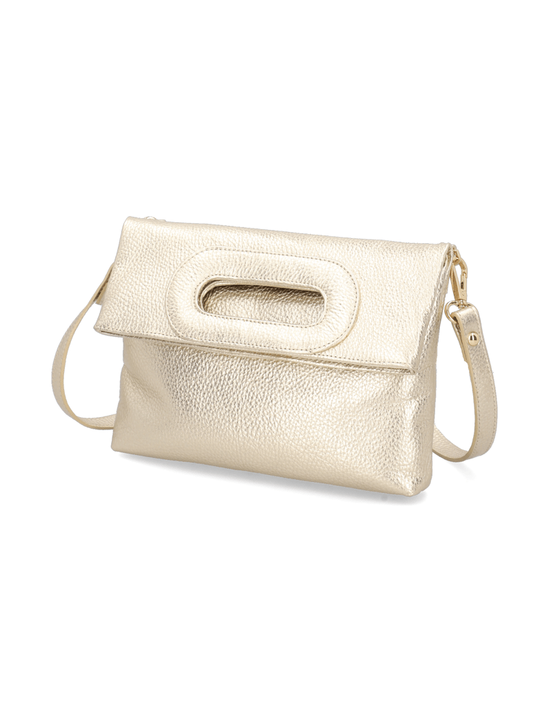 Pat-Calvin-hladká-kůže-taška-přes-rameno-zlatá