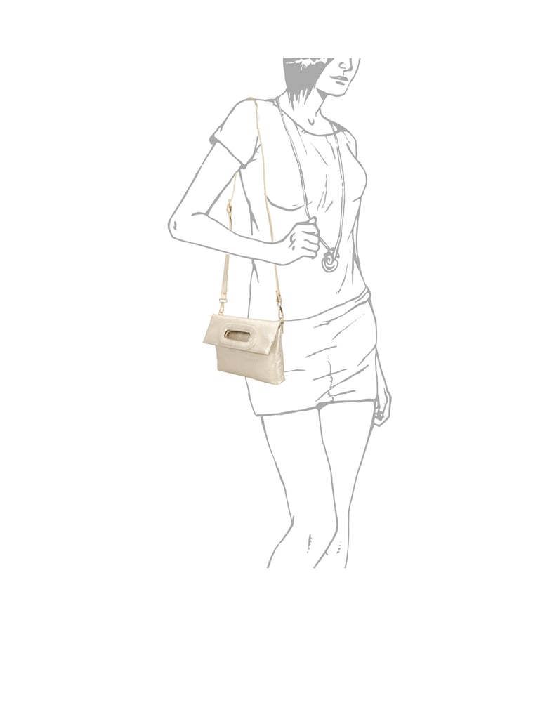 Pat-Calvin-hladká-kůže-taška-přes-rameno-zlatá