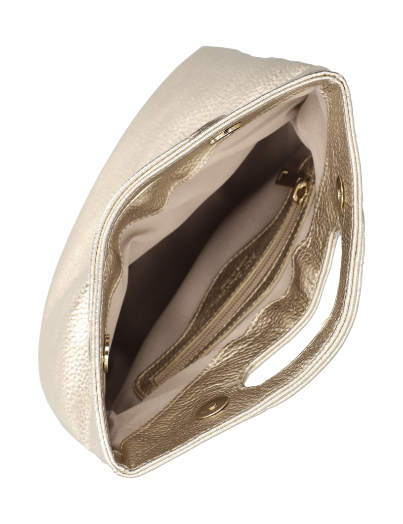 Pat-Calvin-hladká-kůže-taška-přes-rameno-zlatá