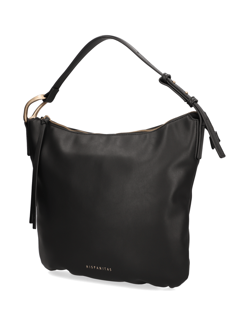 Hispanitas-Lederimitat-Hobo-Bag-schwarz