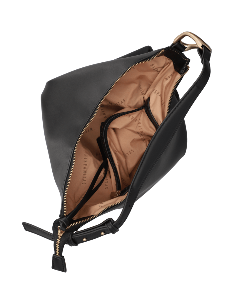 Hispanitas-Lederimitat-Hobo-Bag-schwarz