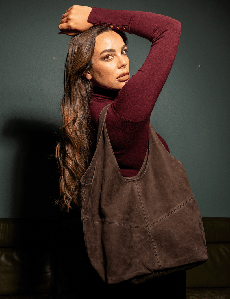 Pat-Calvin-nubuk-kabelka-Shopper-zlatá