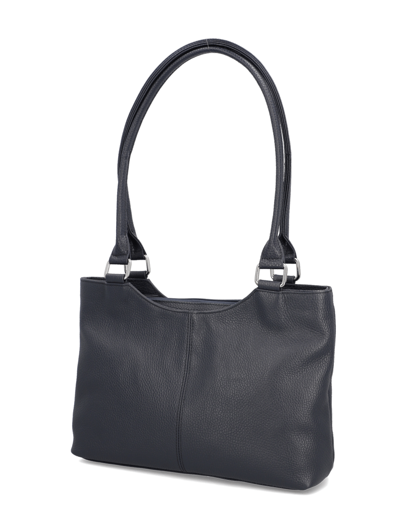 Lazzarini-Glattleder-Shopper-schwarz