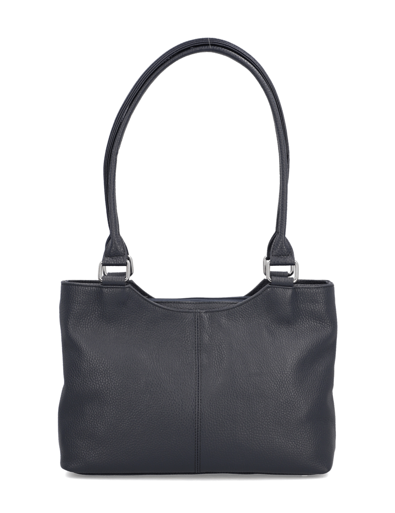 Lazzarini-Glattleder-Shopper-schwarz