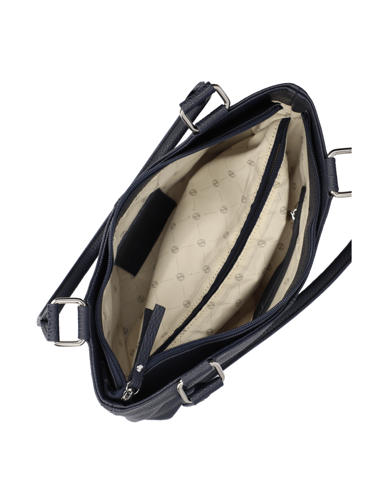 Lazzarini-Glattleder-Shopper-schwarz