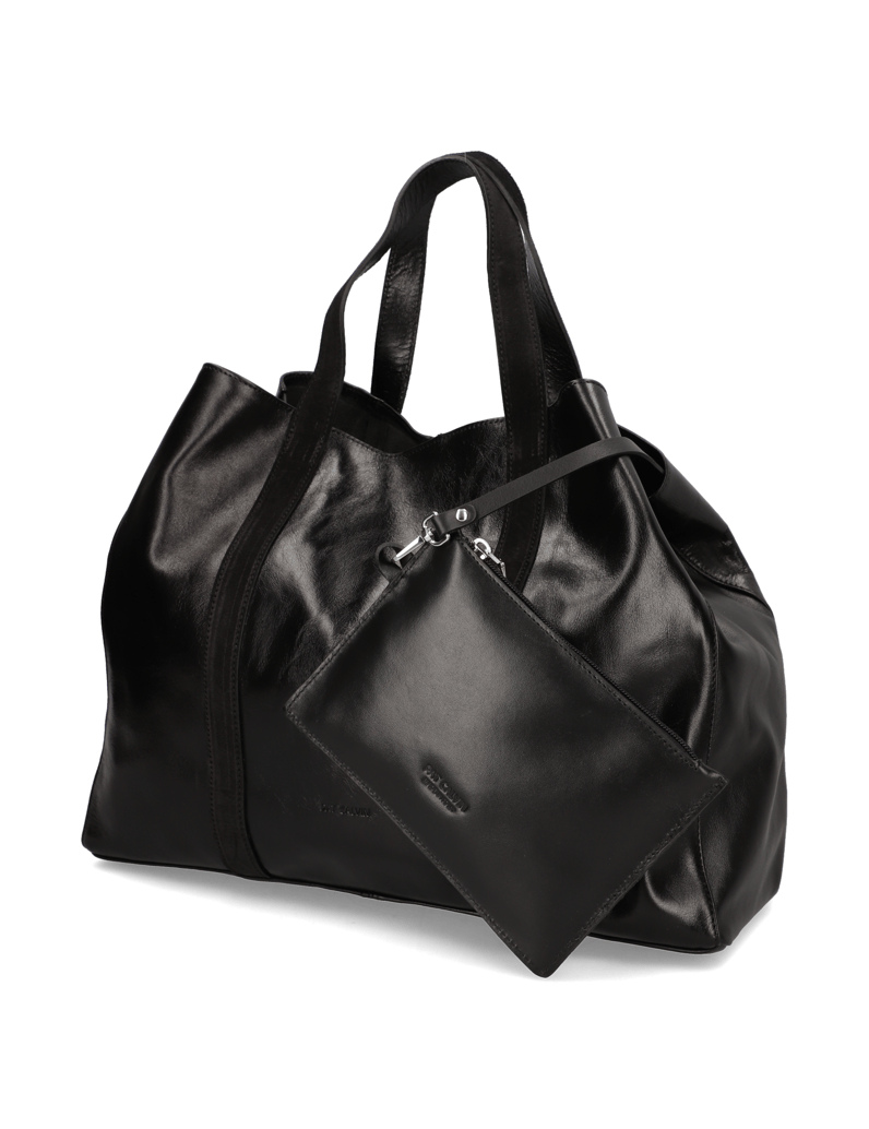 Pat-Calvin-Glattleder-Shopper-schwarz