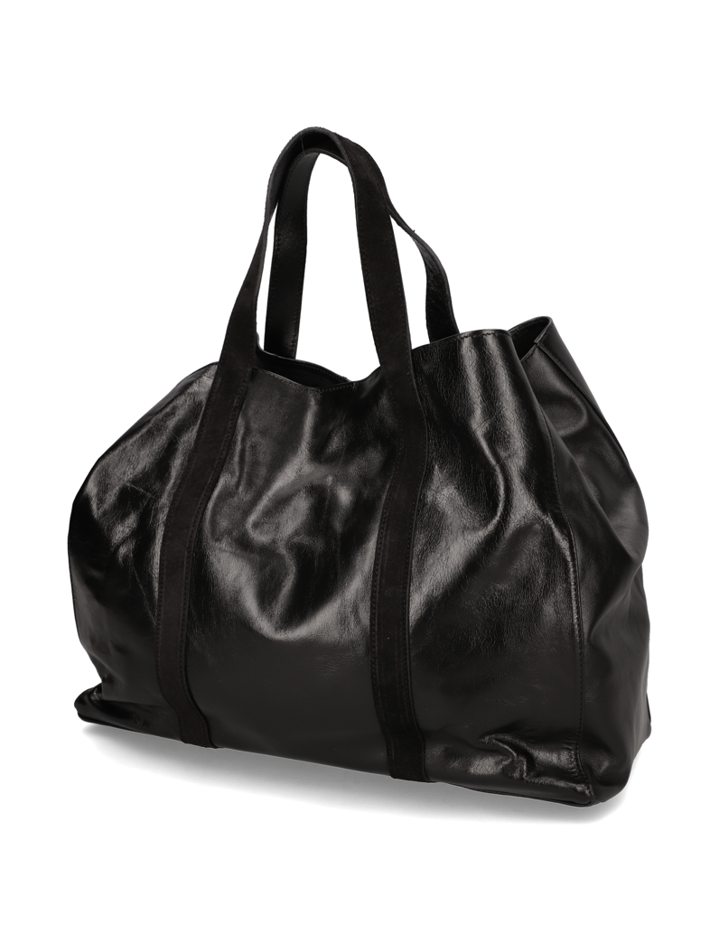 Pat-Calvin-Glattleder-Shopper-schwarz