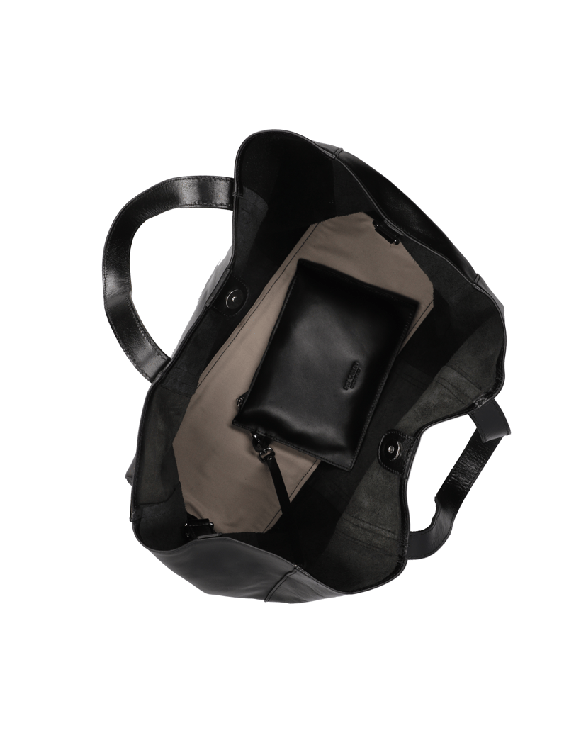 Pat-Calvin-Glattleder-Shopper-schwarz